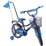 Detský bicykel 14" Fuzlu Thor čierno-modrý